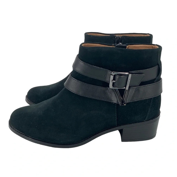 Vionic Mana Ankle Boots Womens 6 GREEN Suede Comfort Orthopedic Buckle Full Zip - Picture 4 of 12